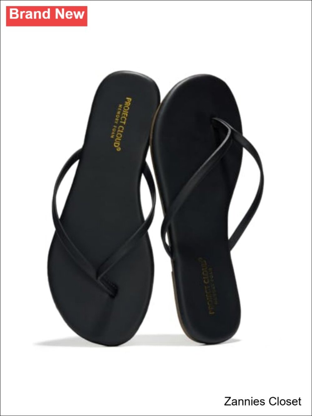 ✨Project Cloud Women's Flip Flops Memory Foam Flats Sandals Slip-On Non-Slip